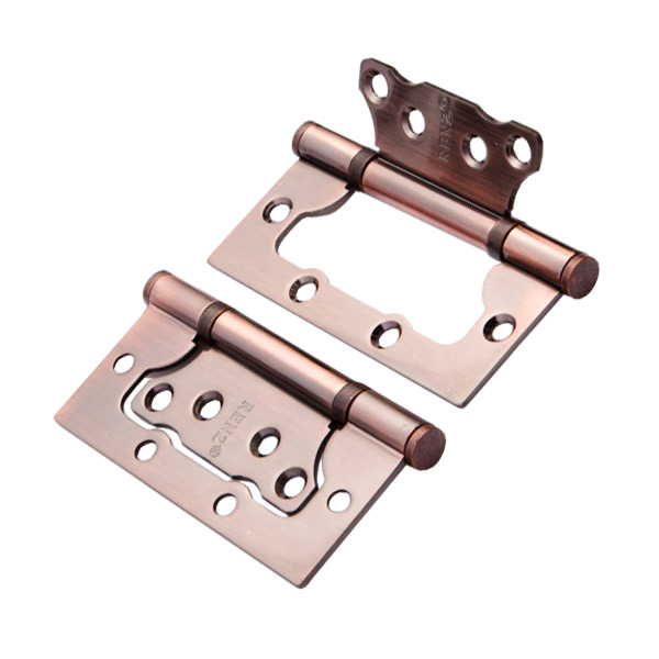Петля стальная без врезки RENZ 100-2BB FH, медь