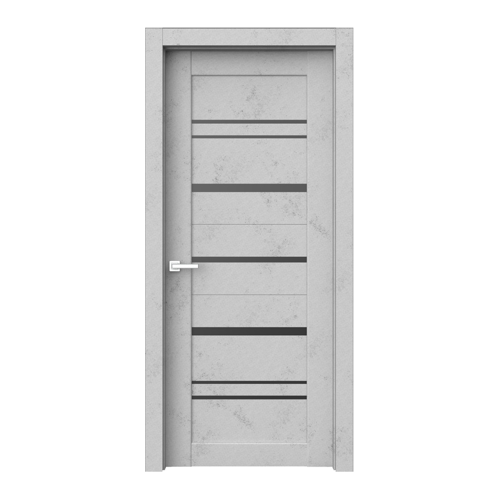 Межкомнатная дверь Grace 309, бетон снежный, стекло сатинат